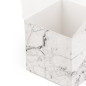 Small cube box with marble design, 73x73x73 mm