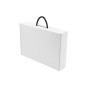 White Standard Corrugated Suitcase with Textile Handle for  Beddings