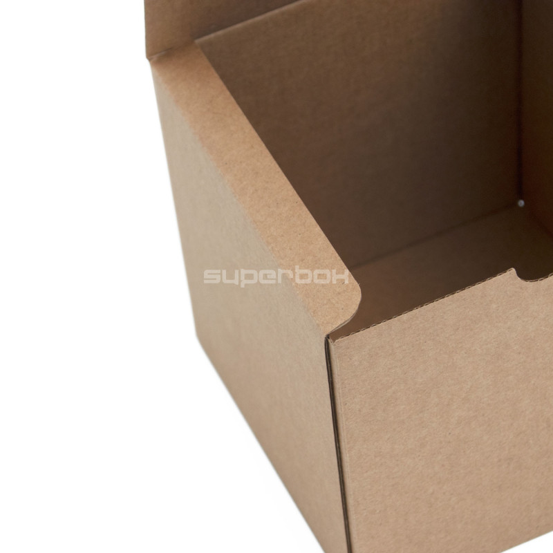 Brown Cube Box of Corrugated Cardboard Brown Cube Box of Corrugated Cardboard