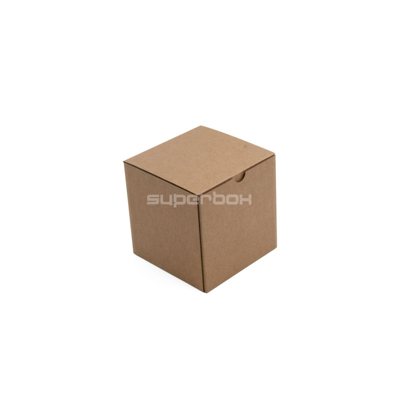 Brown One Piece Cube Box Brown One Piece Cube Box