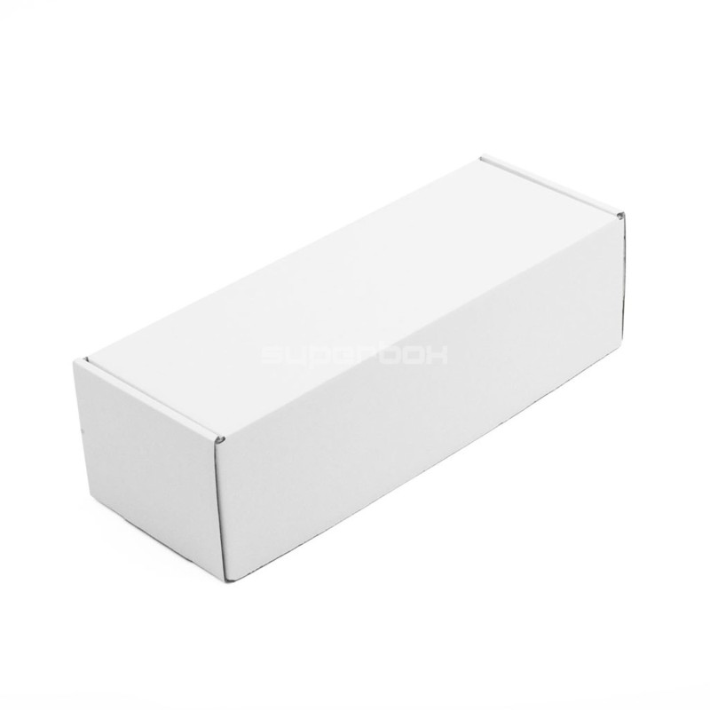 Hvid hurtiglukkende kasse, højde 7,5 cm