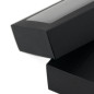 Sort gaveæske med vindue til macarons | 200x110x50 mm | Superbox