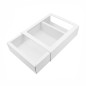 White Large Fancy Sleeve Gift Box from Corrugated Board with Window