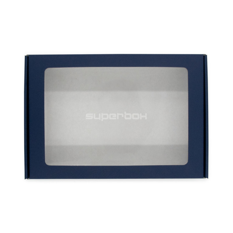 Blue Gift Box with Window, A4 Size