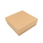 Sturdy brown square box 8 cm high with a lid