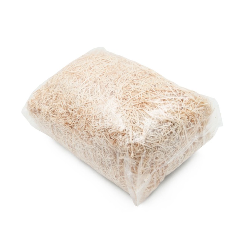 Naturlige træspåner / strimlet træuld, 1 kg