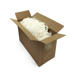 Stift hvidt strimlet papir – 4 mm, 1 kg