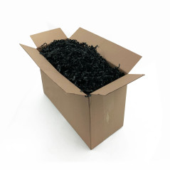 Stift sort strimlet papir - 4 mm, 1 kg