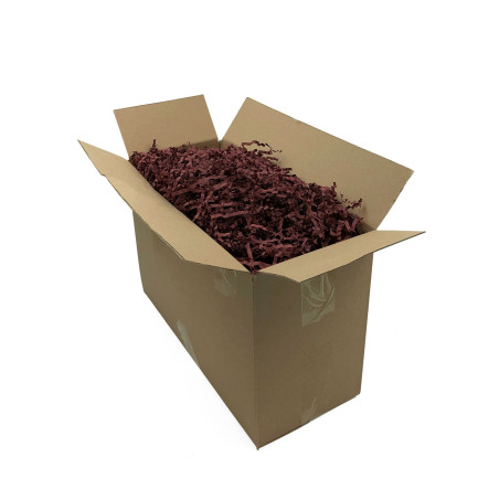Stift rødbrunt strimlet papir - 4 mm, 1 kg