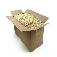 Stift cremefarvet strimlet papir - 4 mm, 1 kg