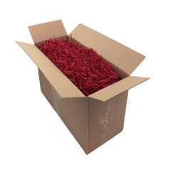 Stift rødt strimlet papir - 2 mm, 1 kg