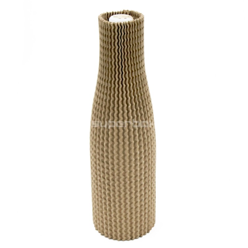 Gofruoto kartono apsauginė rankovė vyno buteliui, 30 cm Gofruoto kartono apsauginė rankovė vyno buteliui, 30 cm