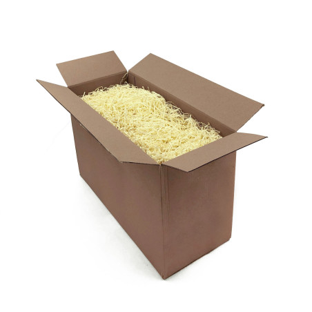 Stift cremefarvet strimlet papir - 2 mm, 1 kg