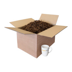 Chokoladebrunt strimlet papir, 1 kg