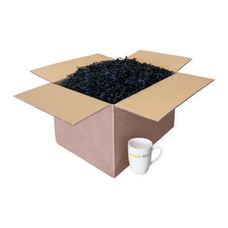 Sort strimlet papir, 1 kg