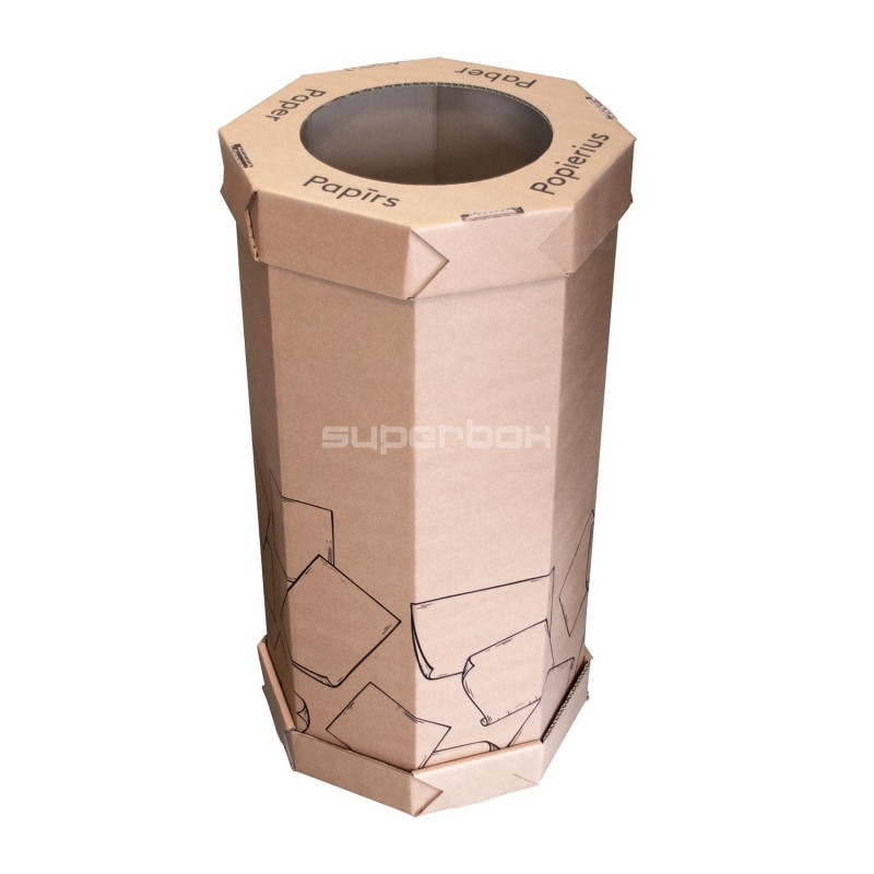 Recycling Bin made of Corrugated Cardboard