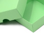 Grøn todelt firkantet gaveæske | 90x90x30 mm | Superbox