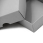 Grå todelt firkantet gaveæske | 90x90x30 mm | Superbox