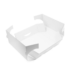 Hvid stor foldbar kageæske af pap