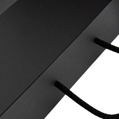 Black Large Gift Box of Suitcase Type with Window and Handle