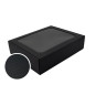 Black Gift Box with Clear Window for 3 Bottles