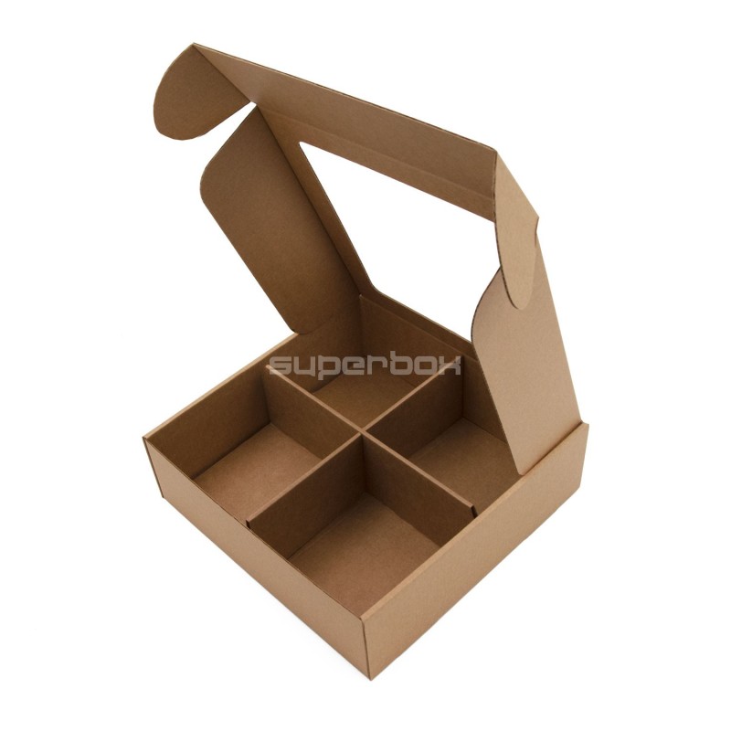 Naturbrun papgitter - 4 sektioner