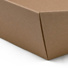 Eco rudas padėklas iš kartono atvira banga