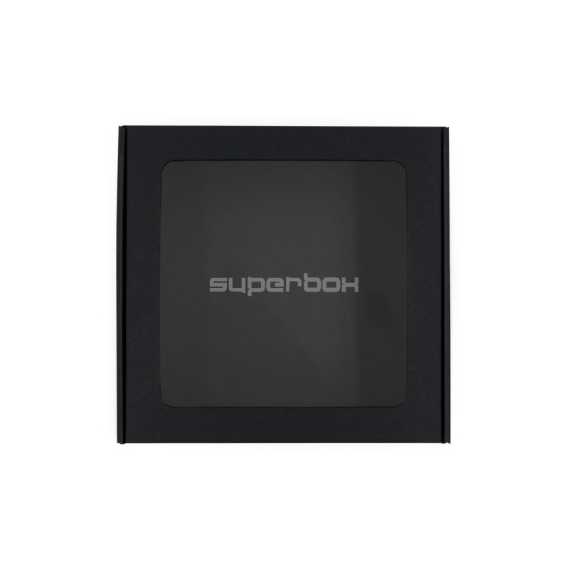 Black Large Square Gift Box with Clear Window