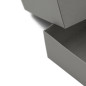 Grå æske med PVC-vindue til macarons | 200x110x50 mm | Superbox