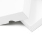 Todelt kvadratisk hvid æske | 90x90x30 mm | Superbox