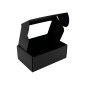 Sort æske med PVC-vindue og sorte linjer | 220x150x85 mm | Superbox