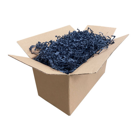 Stift mørkeblåt strimlet papir – 4 mm, 1 kg