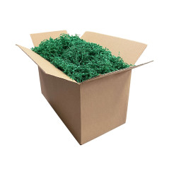 Stift mørkegrønt strimlet papir – 2 mm, 1 kg