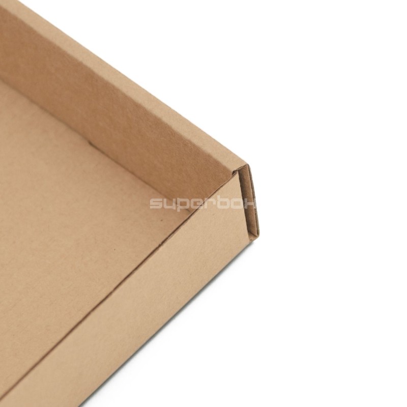 Brun kasse med PVC-vindue, 3 cm høj