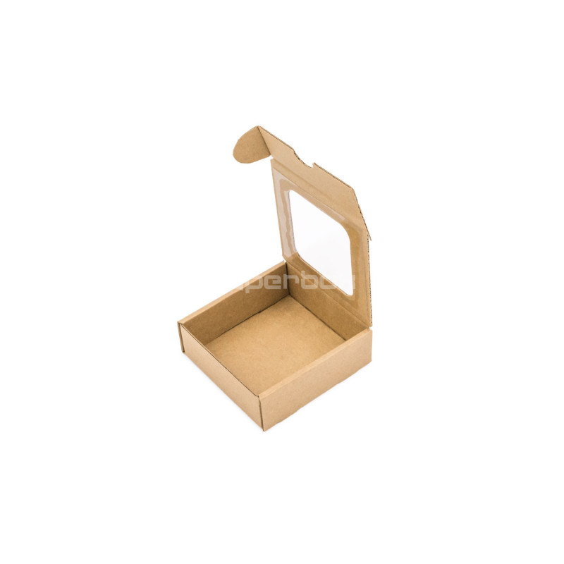 Miniæske i bølgepap med vindue Miniæske i bølgepap med vindue