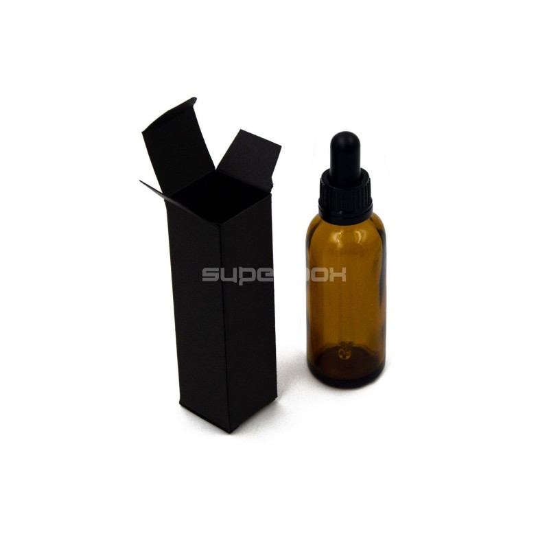 Sort smal kasse til 10 ml flaske