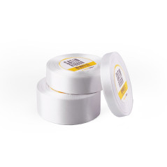 White satin ribbon – glossy, 25 mm wide, 32 m roll set