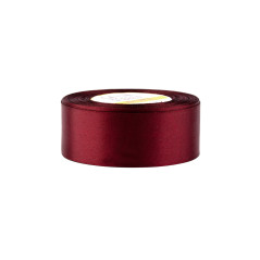Plum satin ribbon – glossy, 38 mm wide, 32 m roll