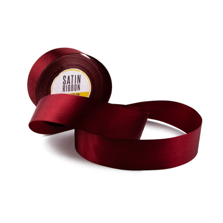 Blommefarvet satinbånd, 38 mm bredt