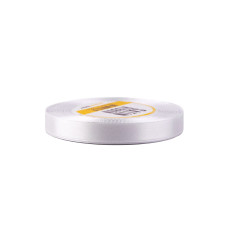 White satin ribbon – glossy, 12 mm wide, 32 m roll