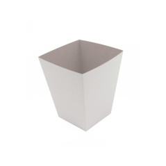 Hvid popcornæske, mellem størrelse | 140x140x170 mm | Superbox