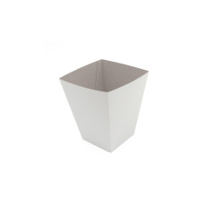 Hvid popcornæske, lille størrelse | 120x120x150 mm | Superbox