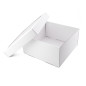 Hvid stor kvadratisk æske med PVC-vindue | 300x300x150 mm | Superbox