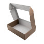 Dæmpet guld A4 gaveæske med PVC-vindue | 305x215x85 mm | Superbox