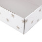 Hvid gaveæske med gyldne snefnug | 305x215x85 mm | Superbox