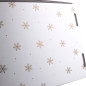 Hvid gaveæske med gyldne snefnug | 305x215x85 mm | Superbox