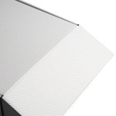 Hvid kvadratisk gaveæske med gyldne linjer | 220x220x90 mm | Superbox