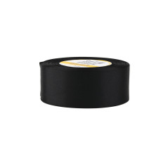Black satin ribbon – glossy, 38 mm wide, 32 m roll