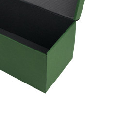 Grøn gaveæske med flip-låg, horisontal | 335x115x115 mm | Superbox