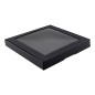 Small Height Black Square Box with Window | 250x250x30 mm | Superbox
